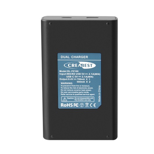 2 pezzi batteria NP-FZ100 e doppio caricabatterie per Sony Alpha 9 9R A9S 7R IV A7 III A7R3 7RM - Foto 12 di 12