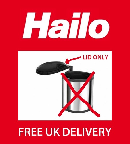 Hailo 1076569 Coperchio Pattumiera Nero - per Hailo/Hafele Mono Compact-Box - Foto 3 di 3