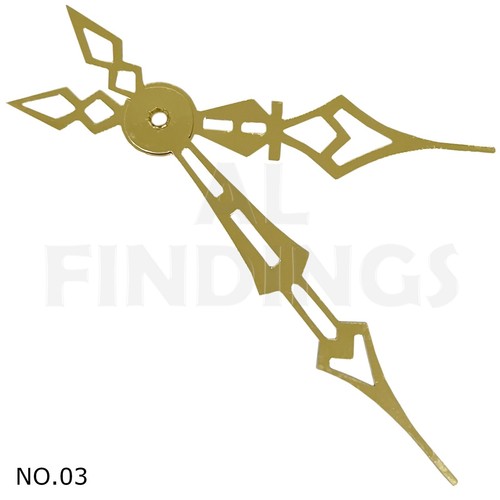 New Press Fit 2x Quartz Metal Clock Hands For Movements Hand Holes 3.1mm & 5.0mm - Picture 10 of 85