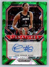 2021 Panini Prizm WNBA #SG-LZC Liz Cambage Signatures Green Ice