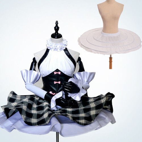 Damen Lolita Rock Petticoat Reifrock Kleid Unterrock Tutu Cosplay weiß Freizeit - Bild 11 von 16