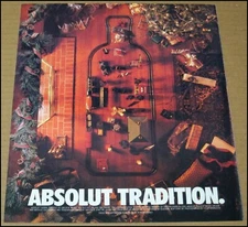 1995 Absolut Tradition Absolut Vodka Print Ad 10" x 12" Advertisement Vintage
