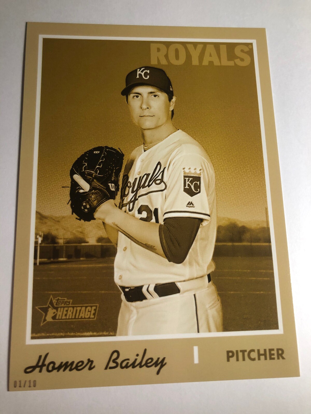 2019 Heritage High Number Jumbo 5x7 Homer Bailey Royals 650 01/10