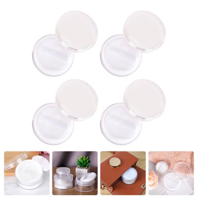 4 Pcs Pulver Puff Box Klar Lose Pulver Fall Gesicht Pulver Make-Up Jar