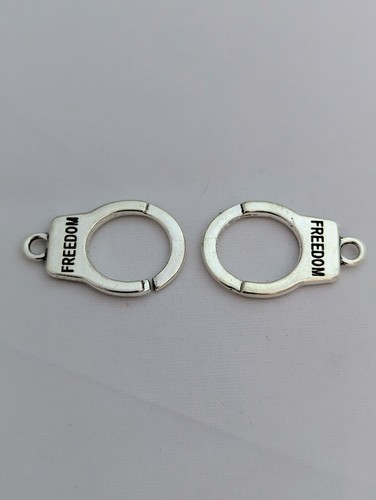 5 Sets Silver Handcuff Link Clasps Charms, 39mm, Detachable, WELL MADE - Picture 3 of 3