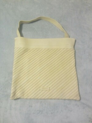 Abbacino Light Yellow Leather Handbag Shoulder Purse Tote Designer EUC