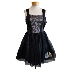 Spencer's Hocus Pocus Sanderson Sisters Black Tulle Skater Dress Costume L