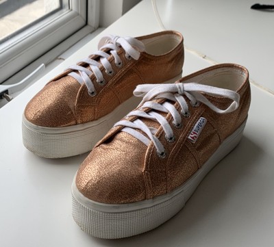 superga trainers gold