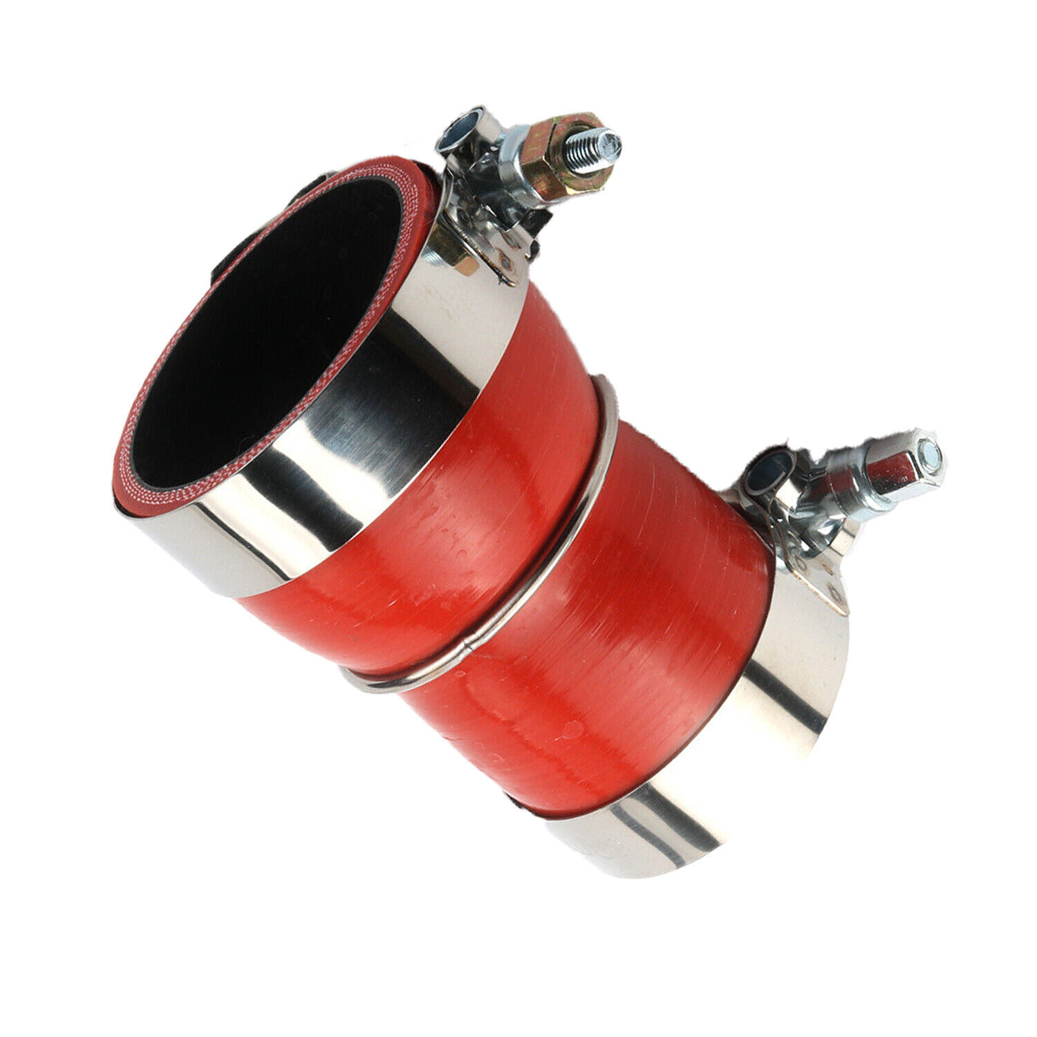 New Engine Hose-Plain Silicone W/ 2PCS Clamps Red 3687223 For 