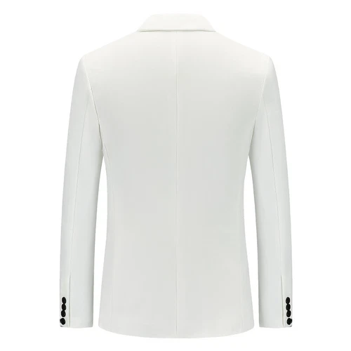 Herren formelle Arbeit Blazer Jacke Business Freizeit ein Knopf schmale Passform Anzug Mantel Tops - Bild 10 von 25