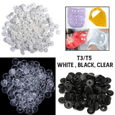 KAM Snaps Plastic Press Studs T3 T5 Buttons for Craft Sewing Bibs 50-1000pcs