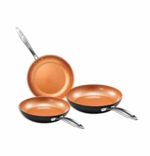 Gotham Steel Pro Hard Anodized Nonstick 3 Pack Fry Pan Set - 8'' 10'' & 12''