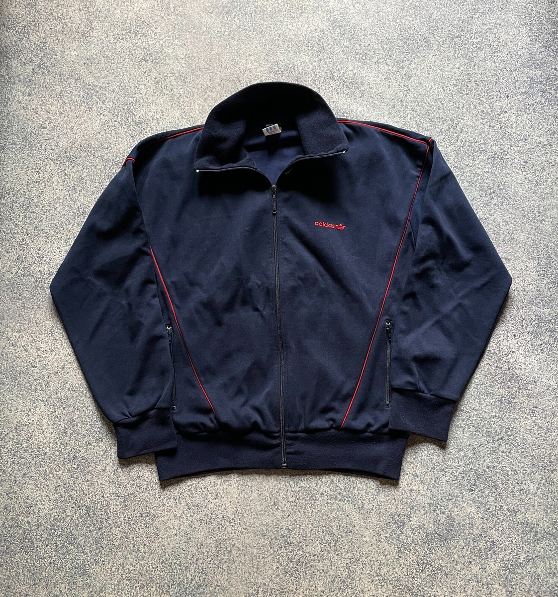 Vintage 70s 80s Adidas Track Jacket BLUE Made In Yugoslavia Size