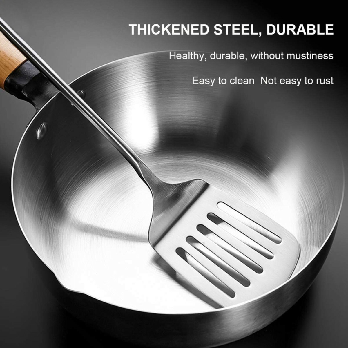 Spatola Da Cucina In Acciaio Inox SUS304 - Turner Per Hamburger E Grill, 30 Cm, Antiaderente - Foto 13