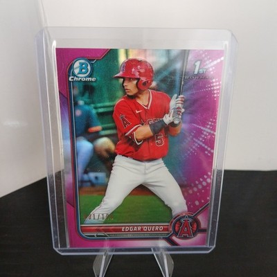 2022 Bowman - Chrome Prospects Edgar Quero #BCP-123 Fuchsia Refractor /199 (RC)