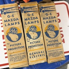 3 x G-e Mazda Lamps For Projection 1000w 115v