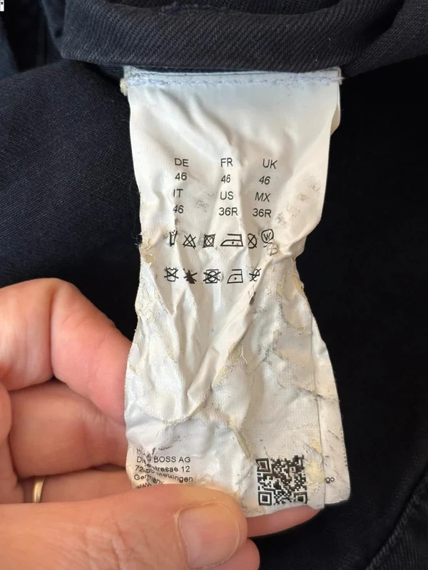 Hugo Boss Orange Mens Navy Hooded Full Zip Jacket Cotton Blend Size M 36R thumbnail 8