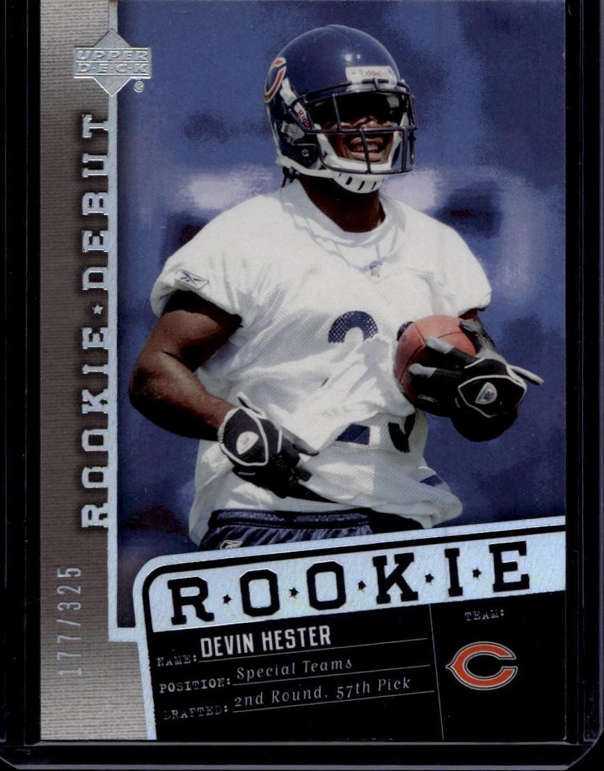 Devin Hester Upper Deck Rookie Debut #118 Gold
