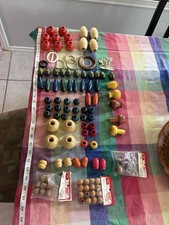 100 pc Lot of Vintage Macram  Beads and Rings