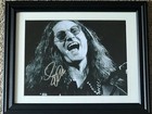 GEDDY LEE  Of RUSH Autographed signed 8x11.5 photo Fully Framed Rock Legend Rare — photo 3