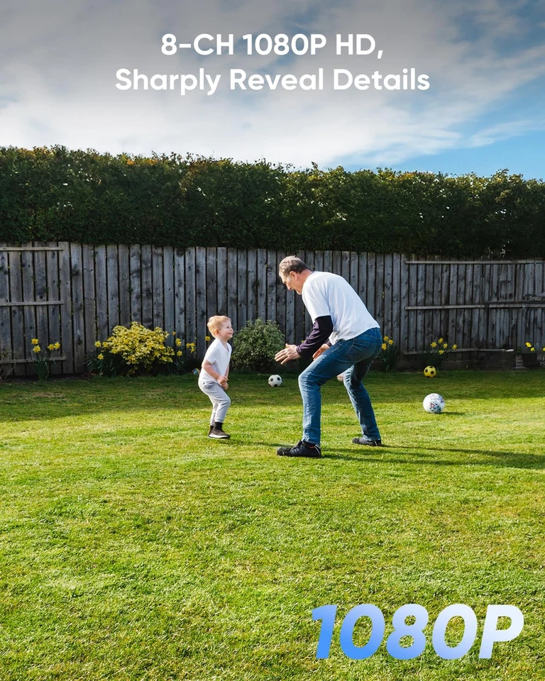 8-Channel 1080P Wired Home Surveillance Security Camera System DVR Recorder w... - Image 2 of 4