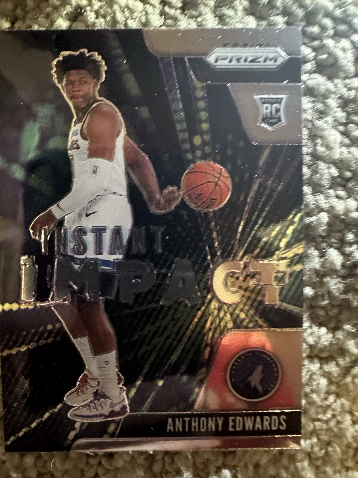 2020-21 Panini Prizm - Instant Impact Anthony Edwards #1 Silver Prizm (RC)