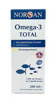 Norsan Omega 3 Total FischöL Zitrone EPA DPA DHA Vitamin E 200 Ml PZN 13476520