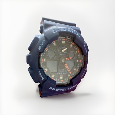 Casio G-Shock GA100L-2A Men's Digital Watch Analog, x Blue/Orange