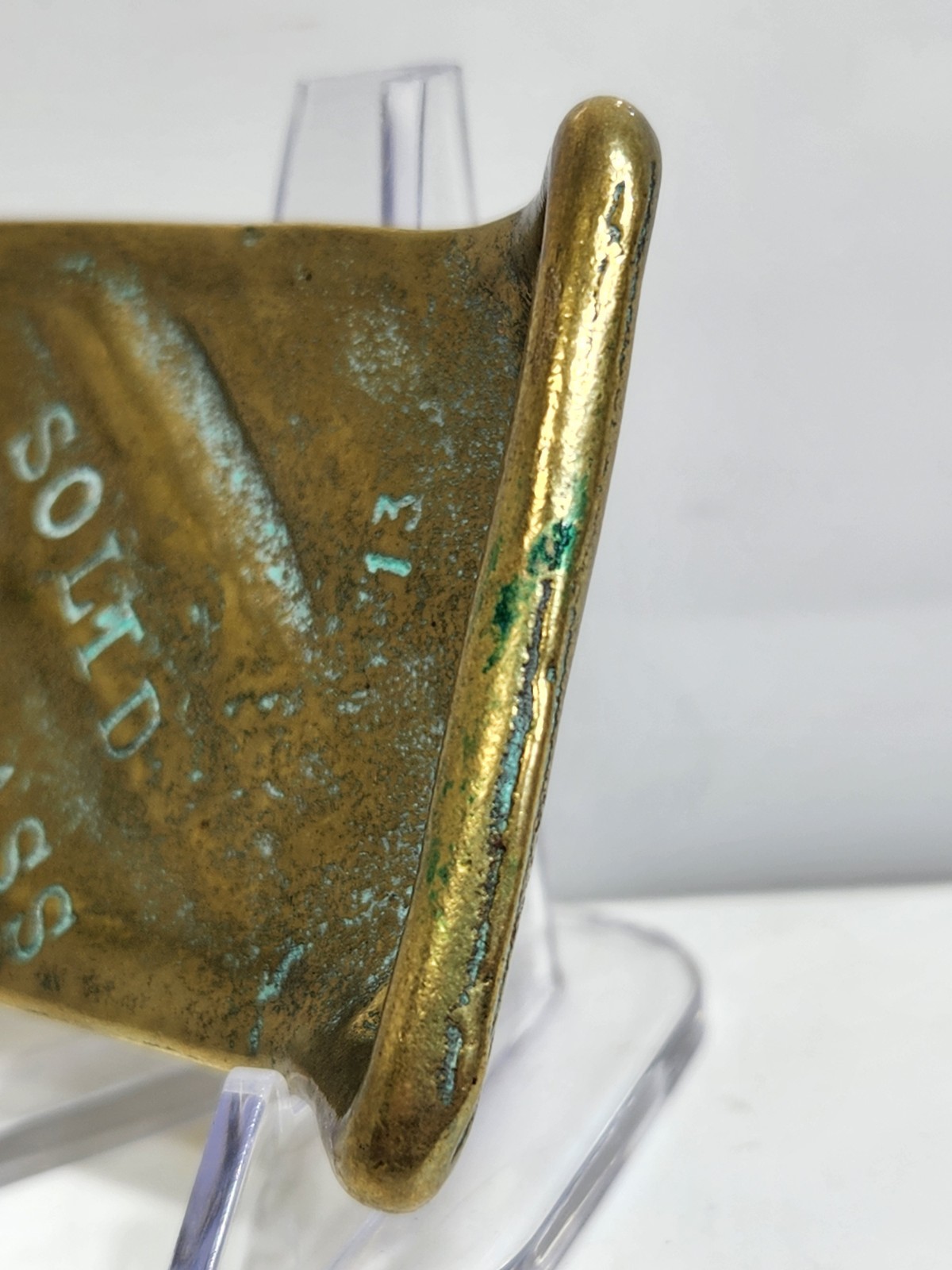 Solid Brass Trinity Buckle Co. Rare Lightning Bol… - image 11