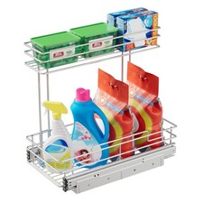 Under Sink Organizer 9" W X17 D, Pull Out Cabinet Organizer 2 Tier, Under Sin...