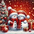 Christmas Tree Snowman Ball Diamond Painting Kits for Adults, 5D Diamond Art Kit