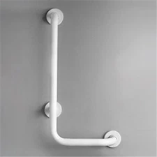 Ponte Giulio G25JBL20W1 Contractor Series Left L-Shaped Grab Bar - White
