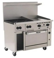 Vulcan 48C-4B24GT Endurance Range 48" 4 Burner 24" Thermo Griddle w/Conv Oven
