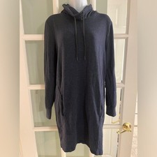 Element Eden Blue Hoodie Sweater Dress w/ Cowl Neck