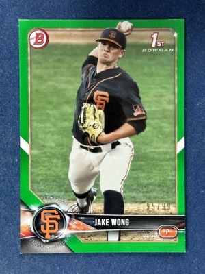 2018 Bowman Green #DB-55 Jake Wong San Francisco Giants /99 RC