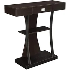 Newport harri console table 36" - modern sofa table with storage shelv