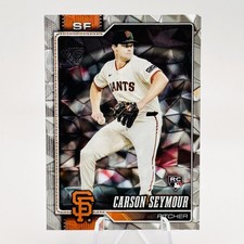 CARSON SEYMOUR Rookie Diamante Foil 2026 Topps Series 1 #112 (RC) - Giants