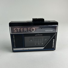 Vintage Sanyo Portable Stereo Cassette Player MGP9 Blue Black PARTS REPAIR READ