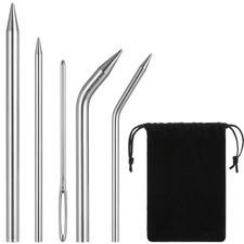 Ago Allacciatura Baseball, 5 Pezzi Guanto Maneggevole in Acciaio Inox Argento Nero