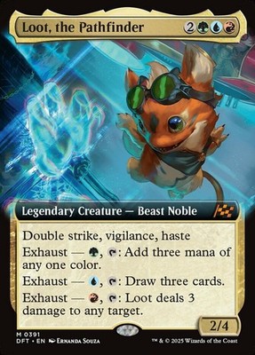1 x Loot, the Pathfinder - Extended Art - Aetherdrift - NM-Mint - MTG