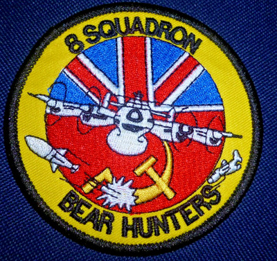 ROYAL AIR FORCE NO 8 SQUADRON ''BEAR HUNTERS'' FLYING SUIT PATCH.