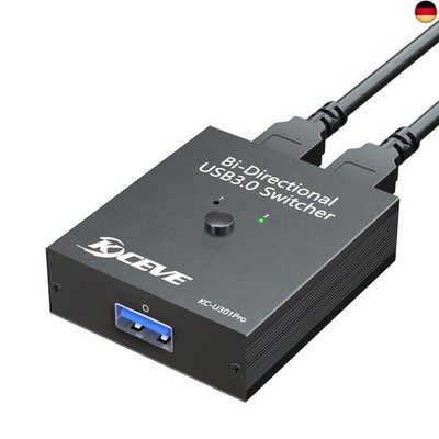 USB 3.0 Switch, Bidirektional USB Umschalter 2 in 1 Out / 1 in 2 Out,MLEEDA USB