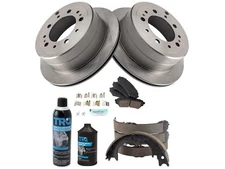 TRQ 19PT39T Rear Brake Pad Rotor Shoe Drum Kit Fits 2005-2007 Lexus LX470
