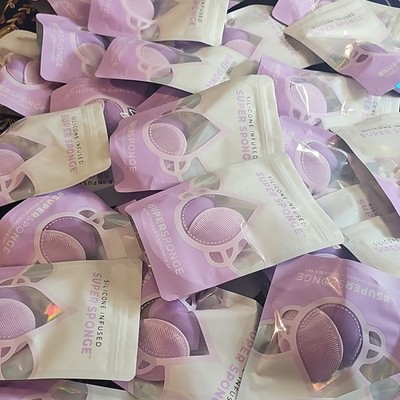 Super Sponge Silicone Teardrop Blender Sponge Purple Marshmallow Soft Anti-Bact 