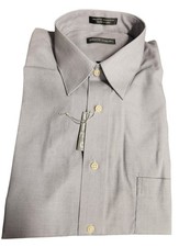 Pierre Cardin Button Down Long Sleeve Shirt size 16 1/2 34/35 NWT Gray