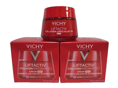 VICHY LIFTACTIV COLLAGEN SPECIALIST 16 DAY CREAM 1.69 OZ BOXED EXP: 2028 2PCS