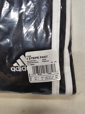 ADIDAS NEW men Black & White Warm-Up 3-Stripes Track Pants NWT 4XT