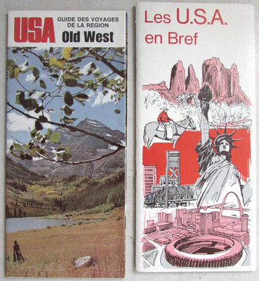 Old West USA Area Travel Guide Flyer 32 Pages + USA in Brief