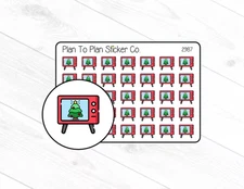 2987~~Christmas Movie TV Planner Stickers.