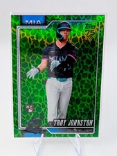 2026 Topps Series 1 - Troy Johnston #317 Marlins -  Holiday Green Leaf Foil - RC